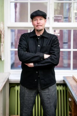 Schiebermütze / Schirmmütze - CTH Ericson Gustav Sr Earflap Melton (schwarz)