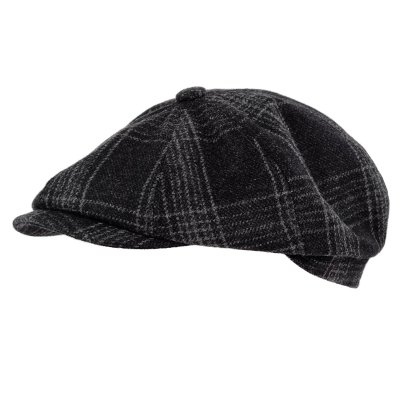 Schiebermütze / Schirmmütze - Gårda Premium Banbury Wool Newsboy (schwarz)
