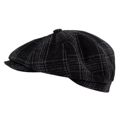 Schiebermütze / Schirmmütze - Gårda Premium Banbury Wool Newsboy (schwarz)