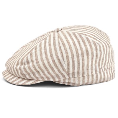 Schiebermütze / Schirmmütze - Gårda Barnaby Striped Newsboy (beige)