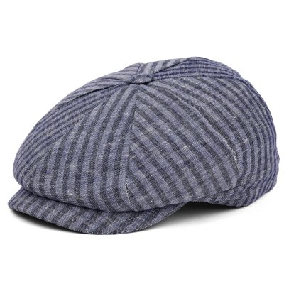 Schiebermütze / Schirmmütze - Gårda Barnaby Striped Newsboy (blau)