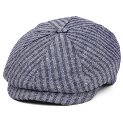 Schiebermütze / Schirmmütze - Gårda Barnaby Striped Newsboy (blau)