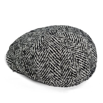 Schiebermütze / Schirmmütze - Gårda Coulter Newsboy (schwarz/weiß)