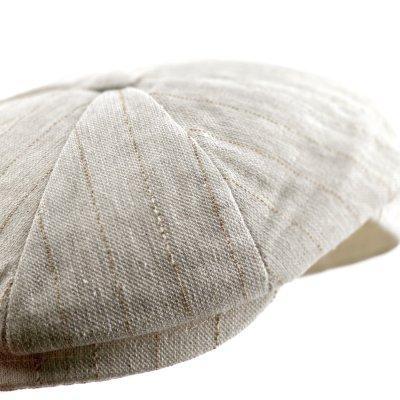 Schiebermütze / Schirmmütze - Gårda Crispin Striped Newsboy (greige)