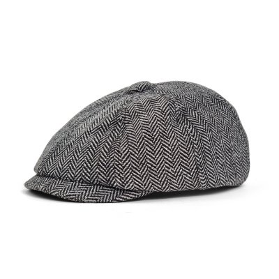 Schiebermütze / Schirmmütze - Gårda Digby Children's Newsboy Cap (schwarz/weiß)