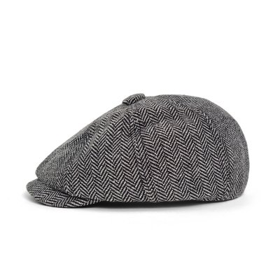 Schiebermütze / Schirmmütze - Gårda Digby Children's Newsboy Cap (schwarz/weiß)