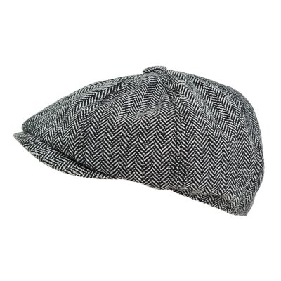 Schiebermütze / Schirmmütze - Gårda Digby Newsboy Cap (schwarz/weiß)