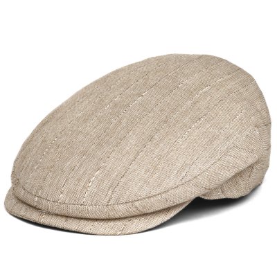 Schiebermütze / Schirmmütze - Gårda Edington Striped Sixpence (beige)