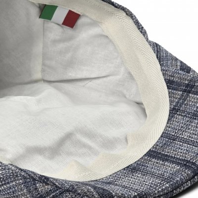 Gubbkeps / Flat cap - Gårda Forio Cotton Mix Flat Cap (blå/grå)