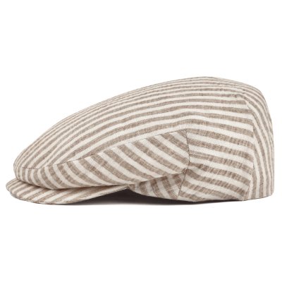 Schiebermütze / Schirmmütze - Gårda Gargery Striped Sixpence (beige)