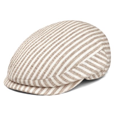 Schiebermütze / Schirmmütze - Gårda Gargery Striped Sixpence (beige)