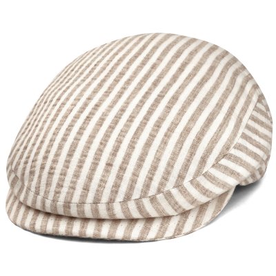 Schiebermütze / Schirmmütze - Gårda Gargery Striped Sixpence (beige)