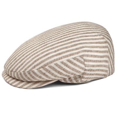 Schiebermütze / Schirmmütze - Gårda Gargery Striped Sixpence (beige)