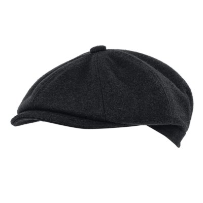 Schiebermütze / Schirmmütze - Gårda Premium Larkhall Wool Newsboy (schwarz)
