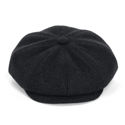 Schiebermütze / Schirmmütze - Gårda Premium Larkhall Wool Newsboy (schwarz)