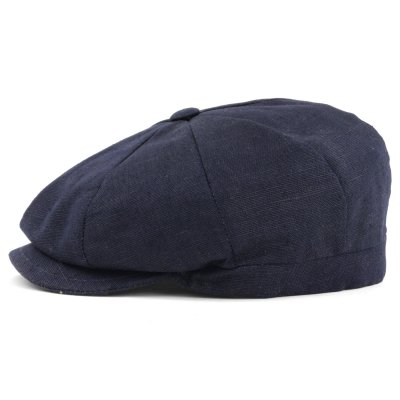 Schiebermütze / Schirmmütze - Gårda Palizzi Marina Linen Newsboy Cap (dunkelblau)