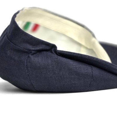 Schiebermütze / Schirmmütze - Gårda Palizzi Marina Linen Newsboy Cap (dunkelblau)