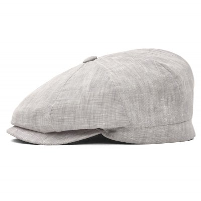 Schiebermütze / Schirmmütze - Gårda Palizzi Marina Linen Newsboy Cap (hellgrau)