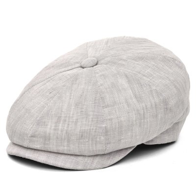Schiebermütze / Schirmmütze - Gårda Palizzi Marina Linen Newsboy Cap (hellgrau)