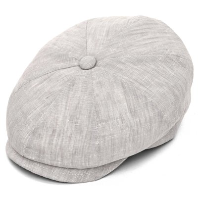 Schiebermütze / Schirmmütze - Gårda Palizzi Marina Linen Newsboy Cap (hellgrau)