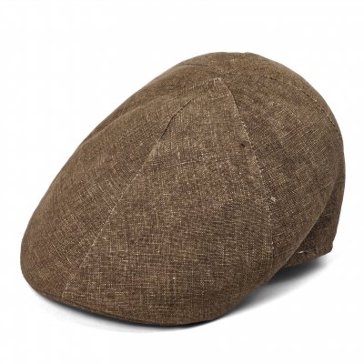Schiebermütze / Schirmmütze - Gårda Tallone Linen Flat Cap (braun)