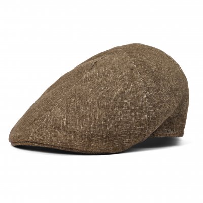 Schiebermütze / Schirmmütze - Gårda Tallone Linen Flat Cap (braun)