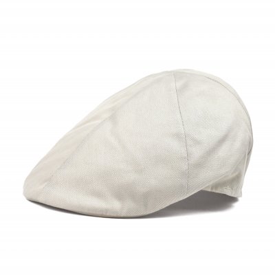 Gubbkeps / Flat cap - Gårda Tallone Linen Flat Cap (vit)