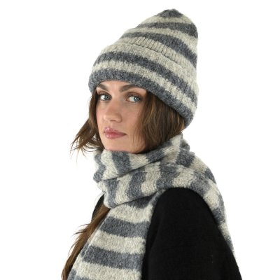 Schals - Gårda Grindelwald Striped Wool Mix Scarf (beige/grau)