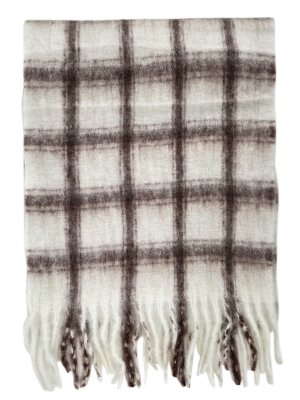 Schals - Gårda Rennell Check Wool Mix Scarf (beige)