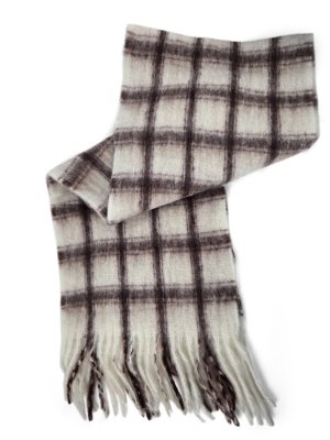 Schals - Gårda Rennell Check Wool Mix Scarf (beige)