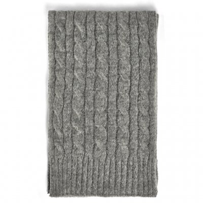 Schals - Gårda Sölden Cable Knit Wool Mix Scarf (grau)