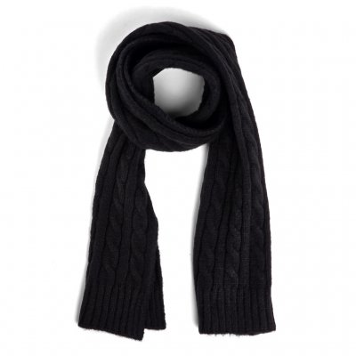 Schals - Gårda Sölden Cable Knit Wool Mix Scarf (schwarz)