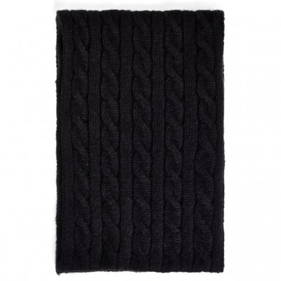 Schals - Gårda Sölden Cable Knit Wool Mix Scarf (schwarz)