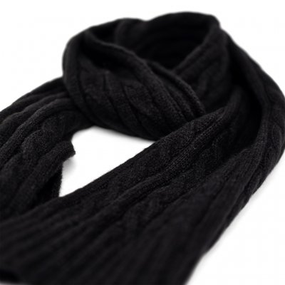 Schals - Gårda Sölden Cable Knit Wool Mix Scarf (schwarz)