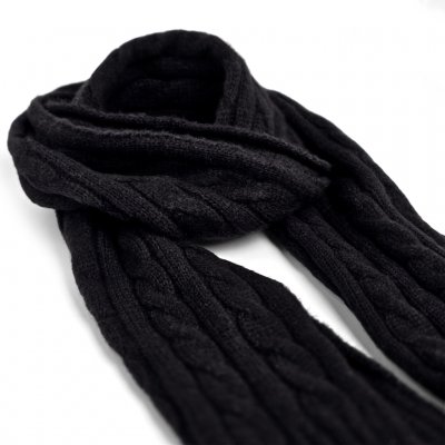 Schals - Gårda Sölden Cable Knit Wool Mix Scarf (schwarz)