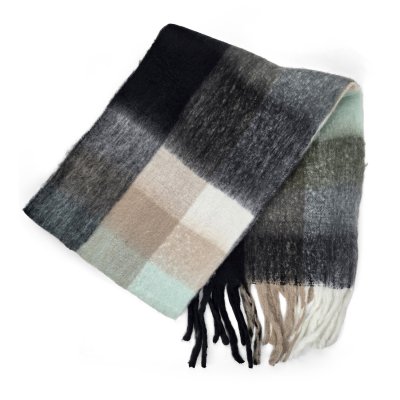 Schals - Gårda Taraba Check Scarf (schwarz/mehrfarbig)