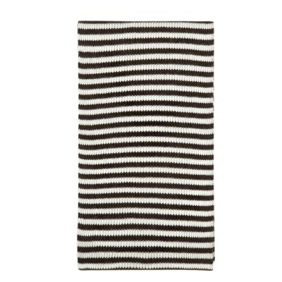 Schals - Gårda Engelberg Striped Wool Mix Scarf (braun/weiß)