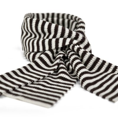 Schals - Gårda Engelberg Striped Wool Mix Scarf (braun/weiß)