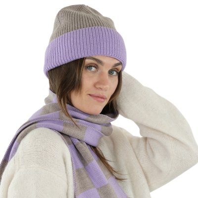 Schals - Gårda Kitzbühel Merino Wool Check Scarf (lila/beige)