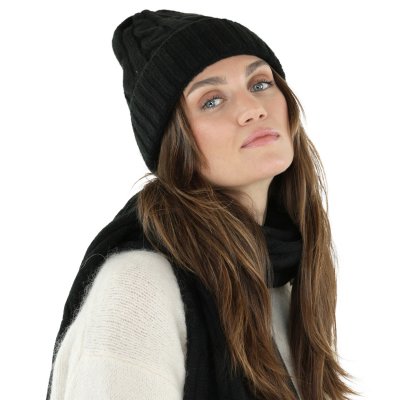 Schals - Gårda Sölden Cable Knit Wool Mix Scarf (schwarz)
