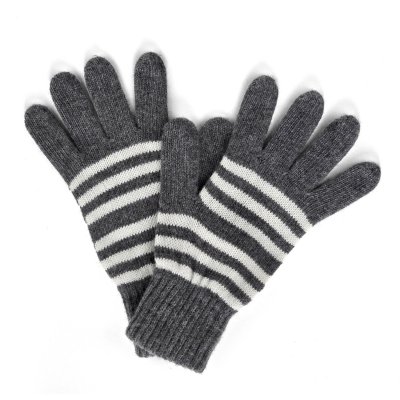 Handschuhe - Gårda Cavalese Knitted Wool Mix Gloves (grau/weiß)