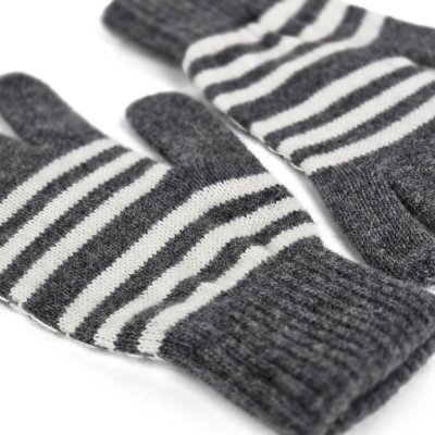 Handschuhe - Gårda Cavalese Knitted Wool Mix Gloves (grau/weiß)