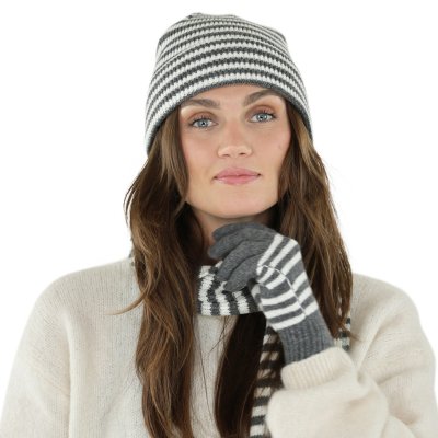 Handschuhe - Gårda Cavalese Knitted Wool Mix Gloves (grau/weiß)