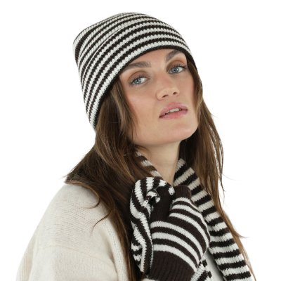 Handschuhe - Gårda Cavalese Knitted Wool Mix Gloves (braun/weiß)