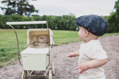 Schiebermütze / Schirmmütze - CTH Ericson Carl Jr. Organic Cotton Flat Cap (denim)