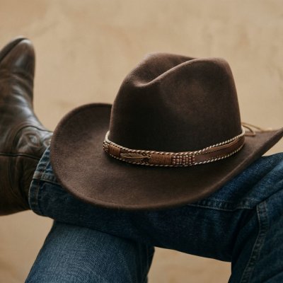 Hüte - Gårda Toquerville Crushable Wool felt Western hat (braun)