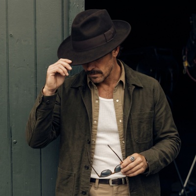 Hüte - Gårda Volterra Fedora Wool Hat (dunkelbraun)