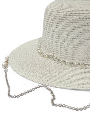 Strohhut - Gårda Amidala (weiß)