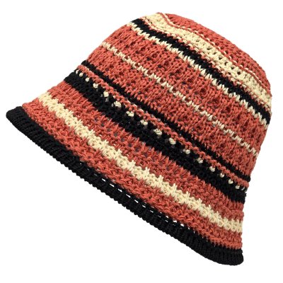 Hüte - Gårda Adeje Knitted Bucket Hat (rot/mehrfarbig)