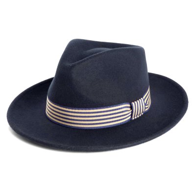 Hüte - Gårda Belluno Crushable Wool felt Fedora (blau)